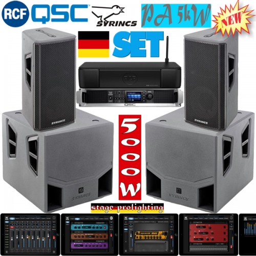 RCF-QSC-Syrincs-PA 5kW SET RCF-QSC-Syrincs-PA 5kW SET